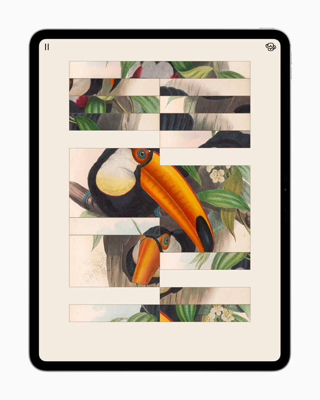 iPad 上显示着 Art of Fauna。