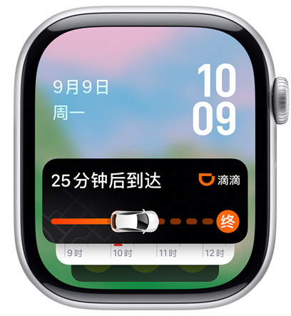Apple Watch 屏幕显示智能叠放的实时功能